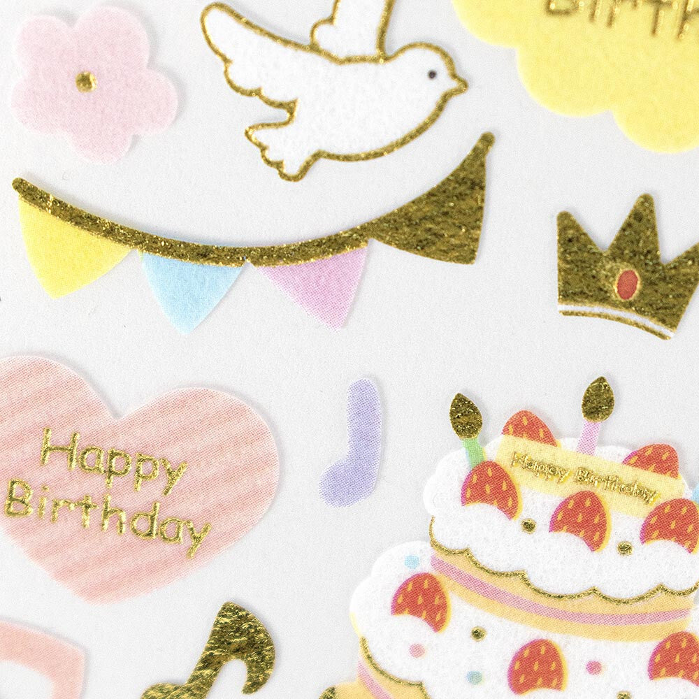Birthday Nonwoven Fabric Sticker (Large)