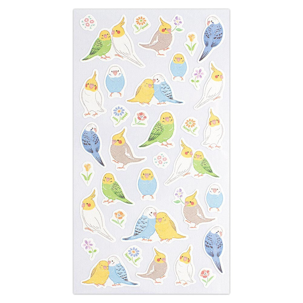 Saezuri: Parakeet Sticker (Pink, Large)