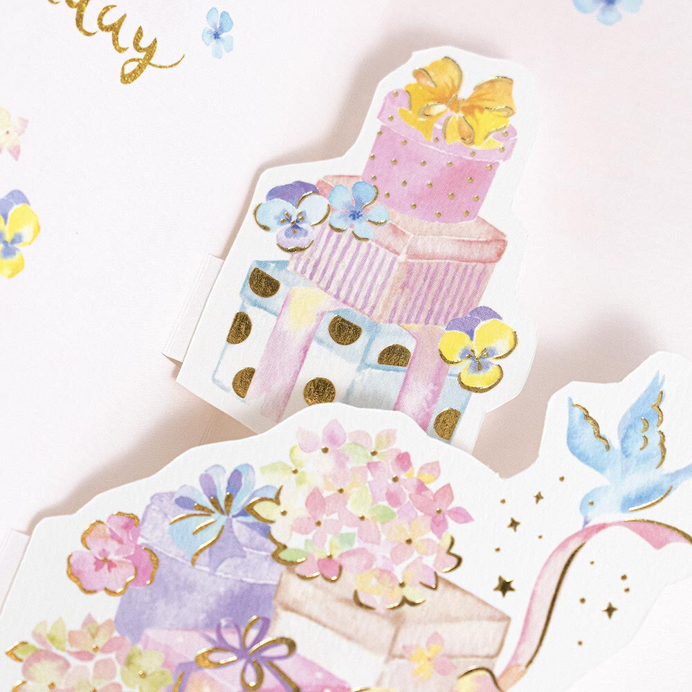 Creald: Purple Birthday Pop-Up Card