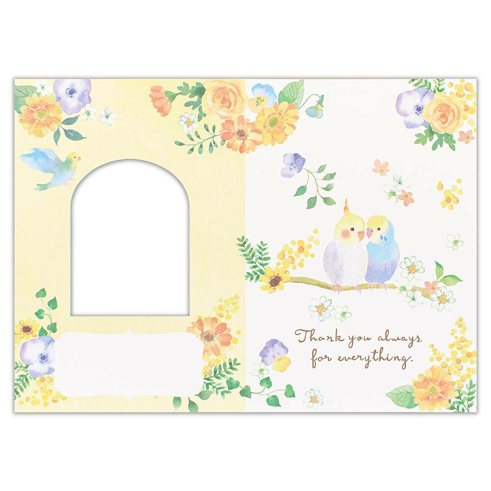 Creald: Parakeet Thank You Window Card