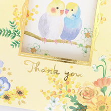 Creald: Parakeet Thank You Window Card