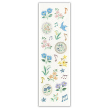 Bijou Sticker: Flowers and Musical Notes