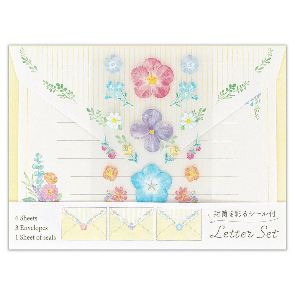 Envelope Deco Mini Letter Set: Flowers
