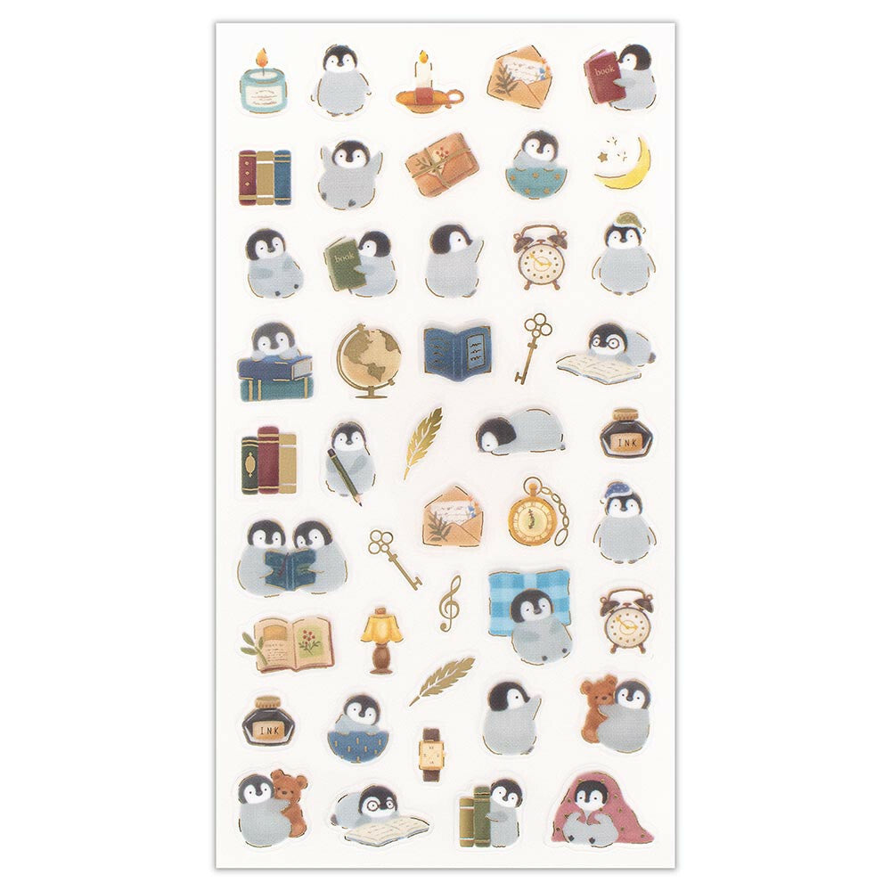 Chill: Penguin Transparent Sticker (Large)