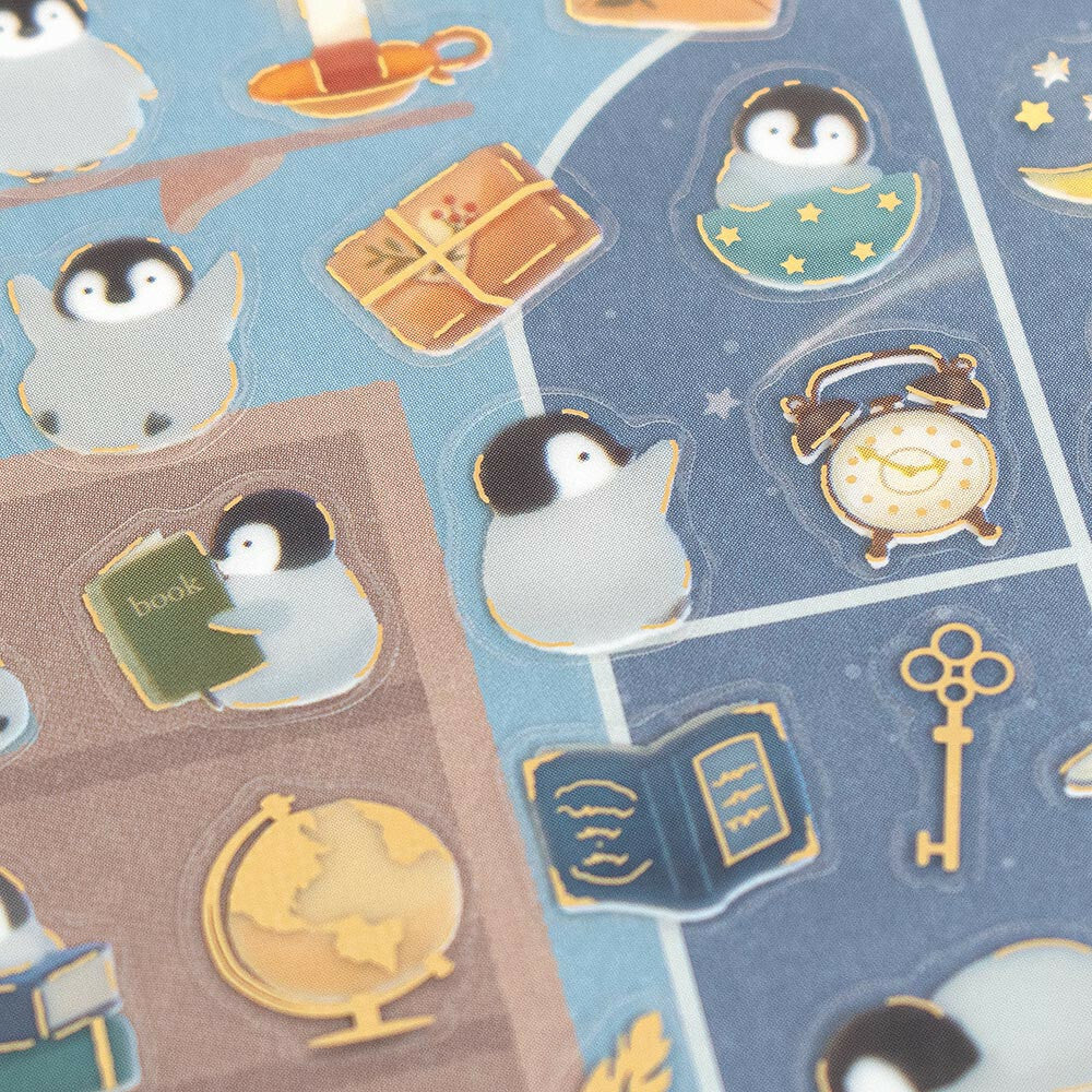 Chill: Penguin Transparent Sticker (Large)
