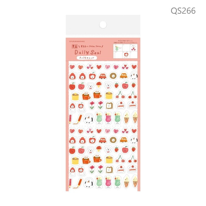 Watashi Biyori Daily Sticker: Food Red