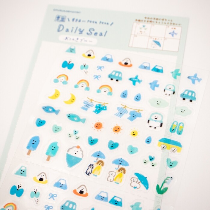 Watashi Biyori Daily Sticker: Weather Blue