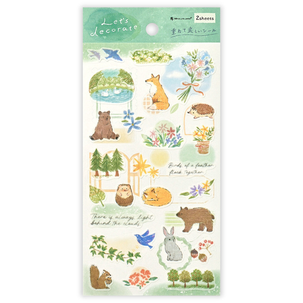 Deco Time: Forest Animals Sticker Set (Large)