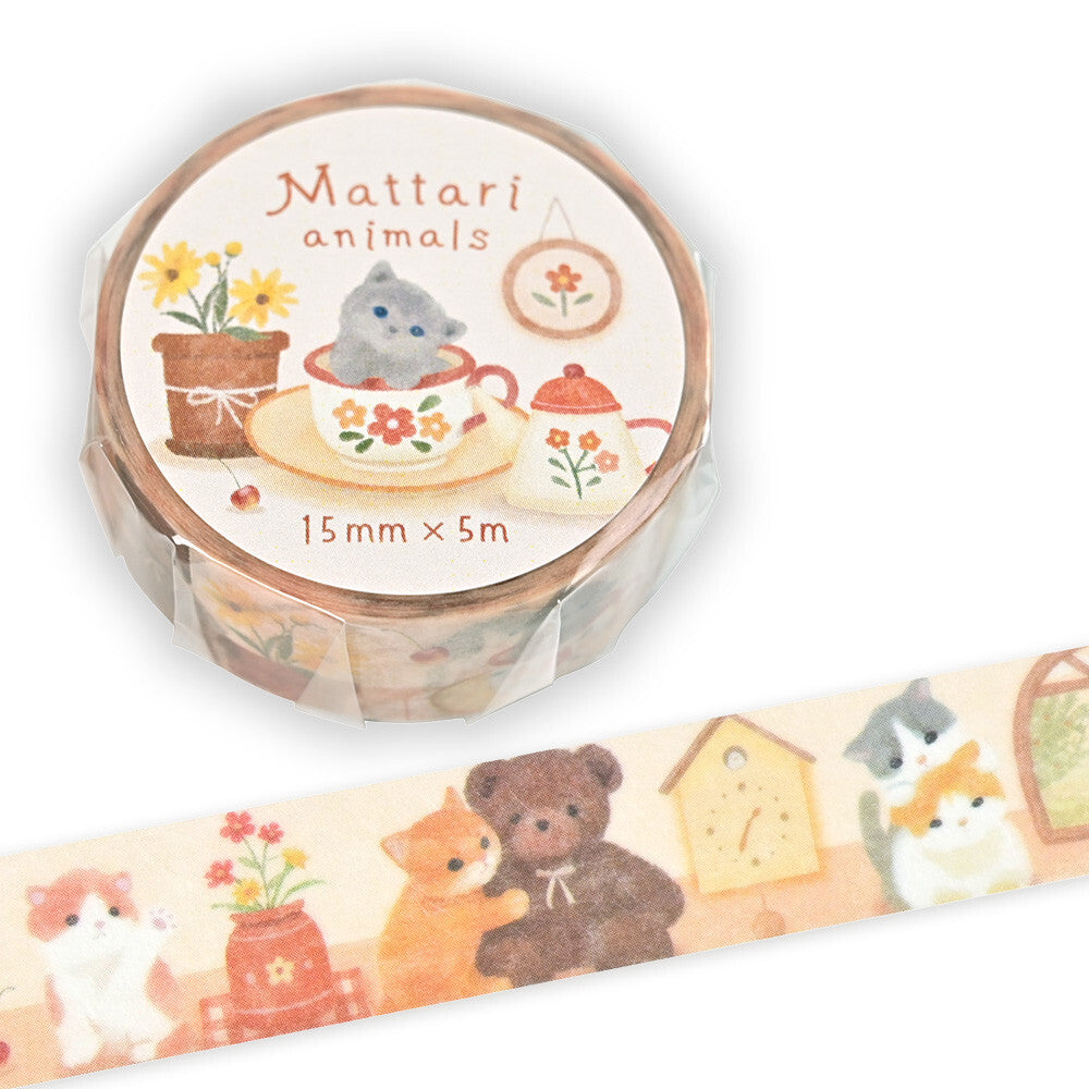 Mattari Animals Day: Kitten Washi Tape