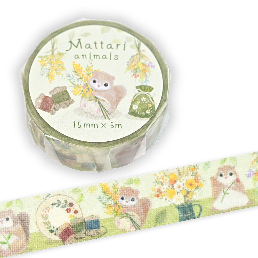 Mattari Animals Day: Flying Squirrel Washi Tape