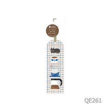 HONTOWATASHI: Cat Blue Check Clear Bookmark