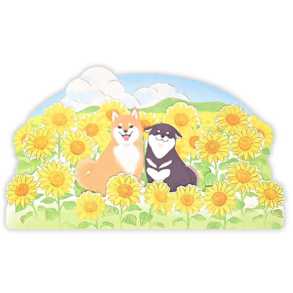 Sunflower Shiba Display Card