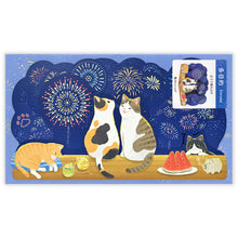 Fireworks Cats Display Card