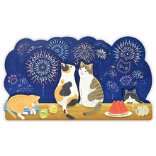 Fireworks Cats Display Card