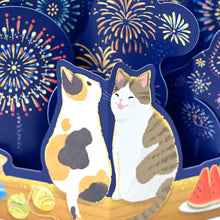 Fireworks Cats Display Card