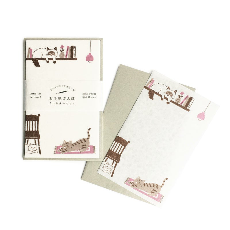 Otegami Sanpo Mini Letter Set: Home Cats — image 2