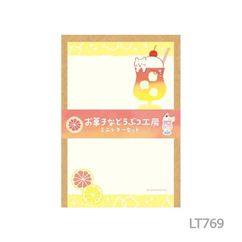 Animal and Sweets Workshop Mini Letter Set: Soda Cat