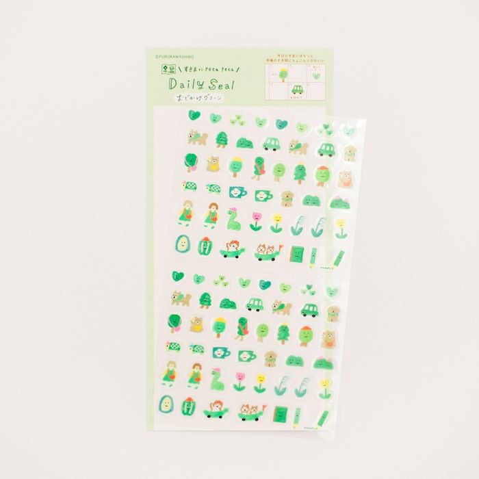 Watashi Biyori Daily Sticker: Outing Green — image 2