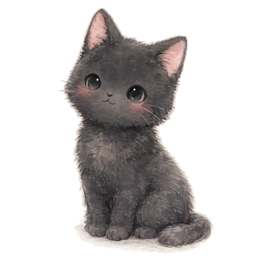 A lucky black cat