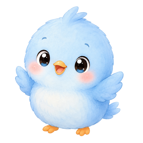 The blue bird of happiness