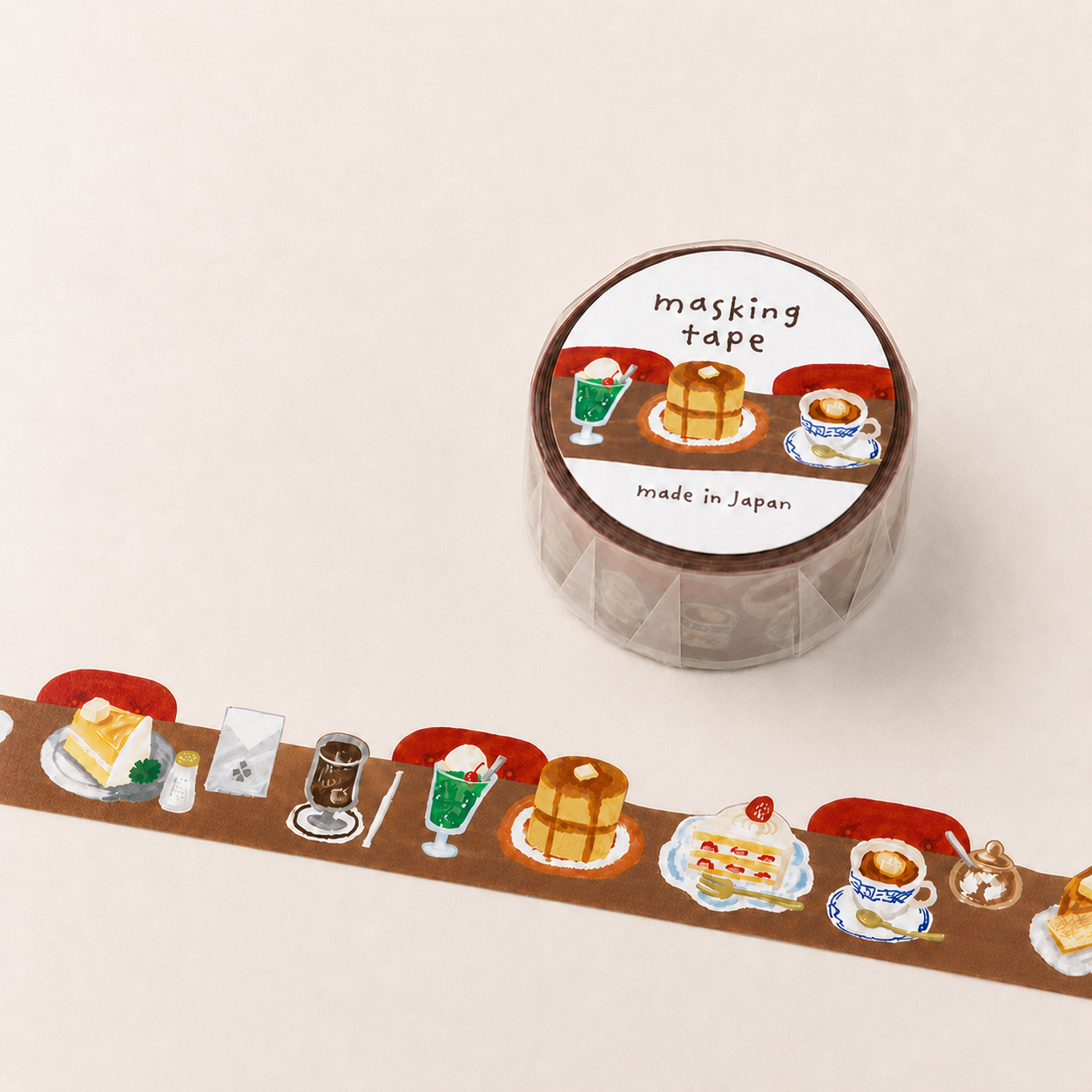 Borderless Die-Cut Masking Tape: Retro Café