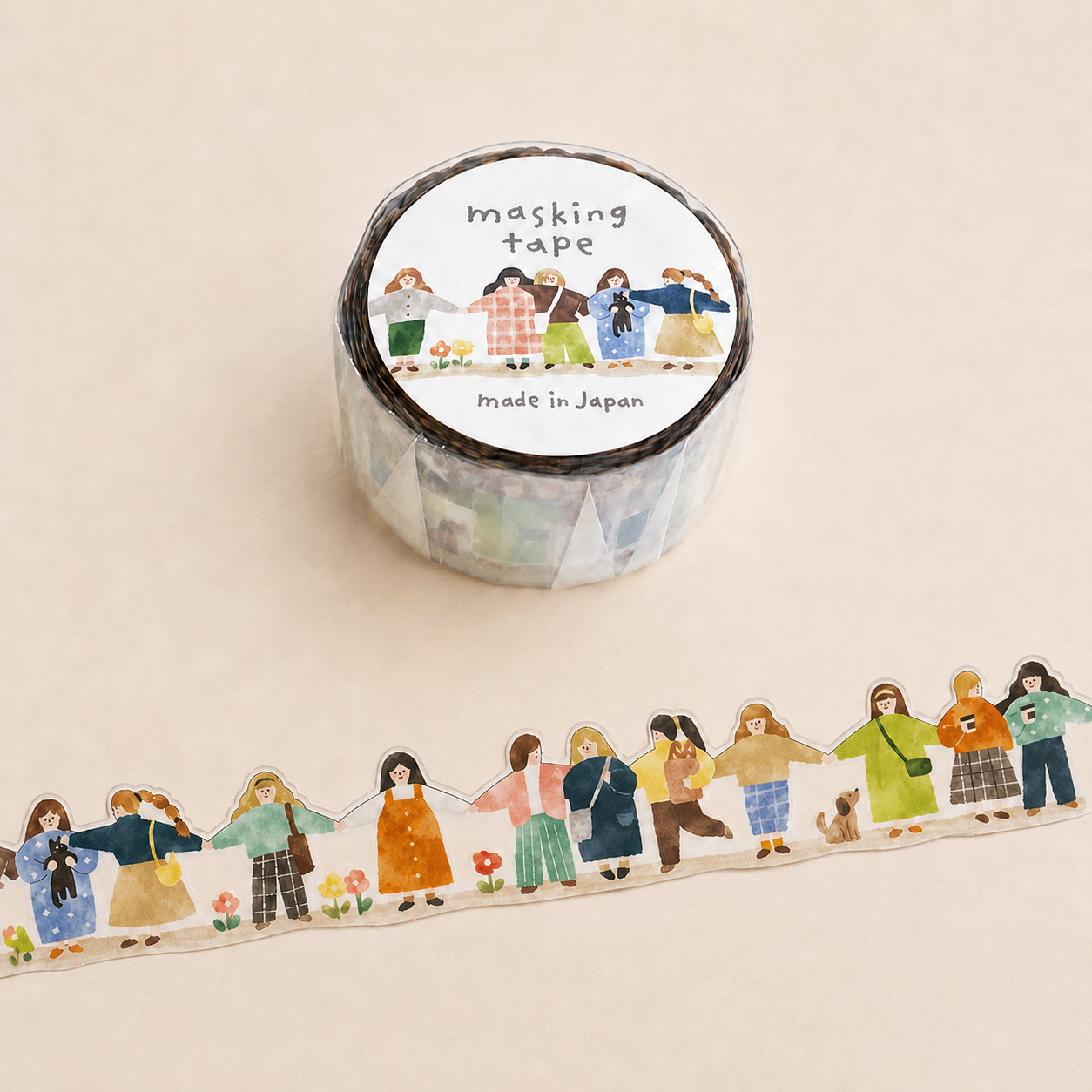 Borderless Die-Cut Masking Tape: Girls