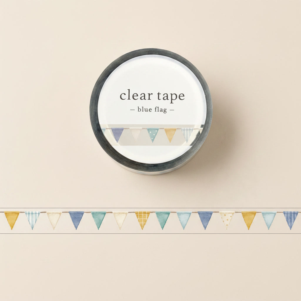 Clear Tape: Blue Flag (7 mm)