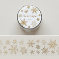 Clear Tape: Snow (30 mm, Foil-Stamped)