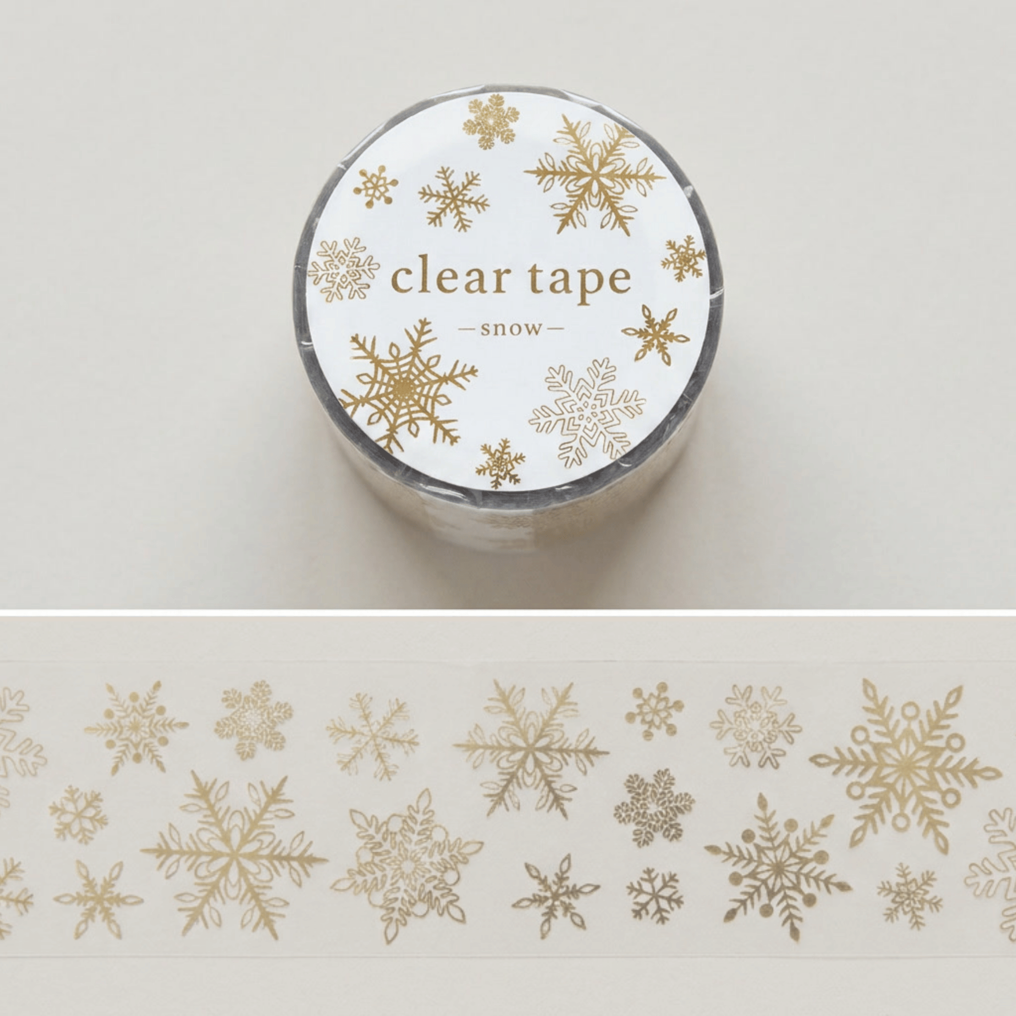 Clear Tape: Snow (30 mm, Foil-Stamped)