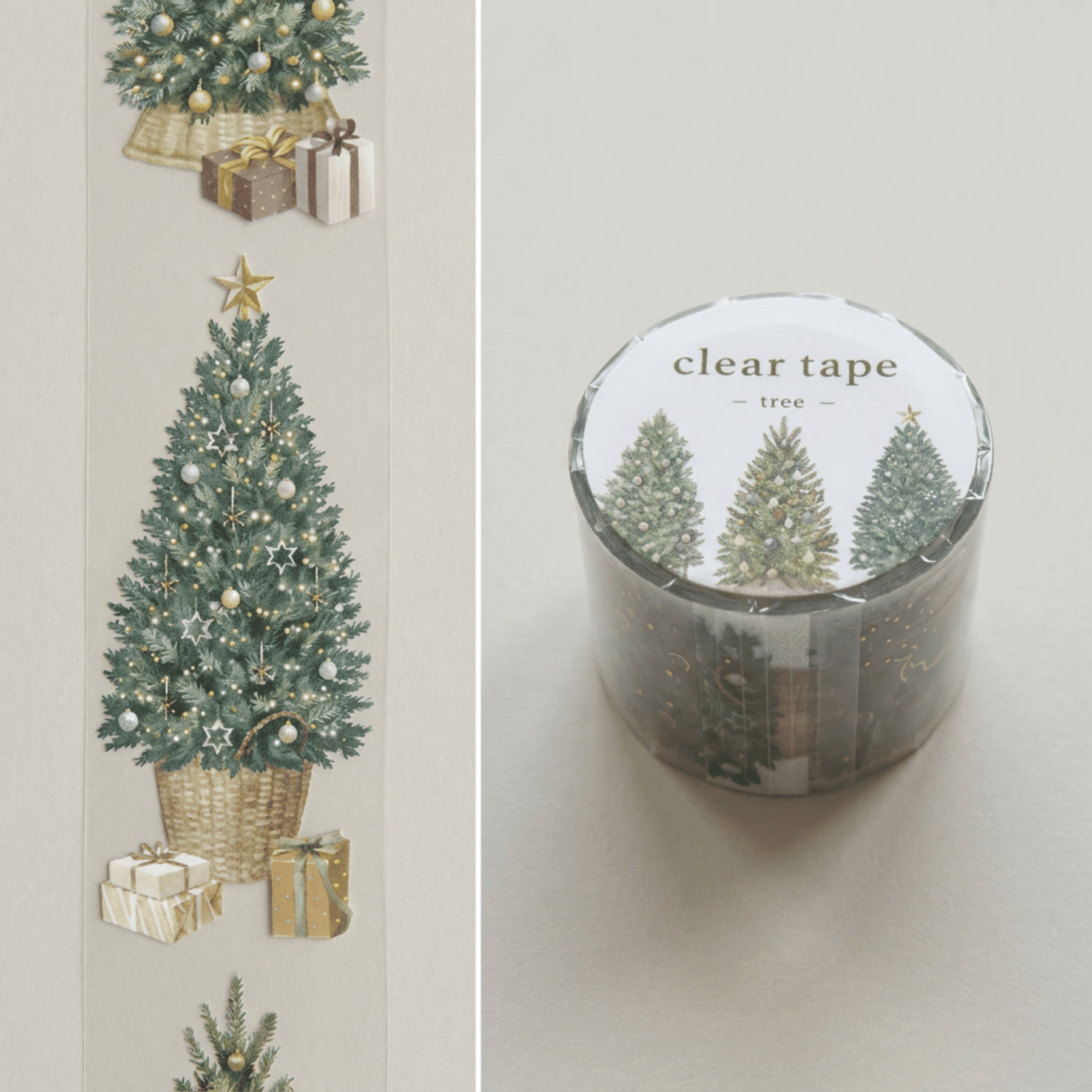 Clear Tape: Tree (30 mm, Foil-Stamped)