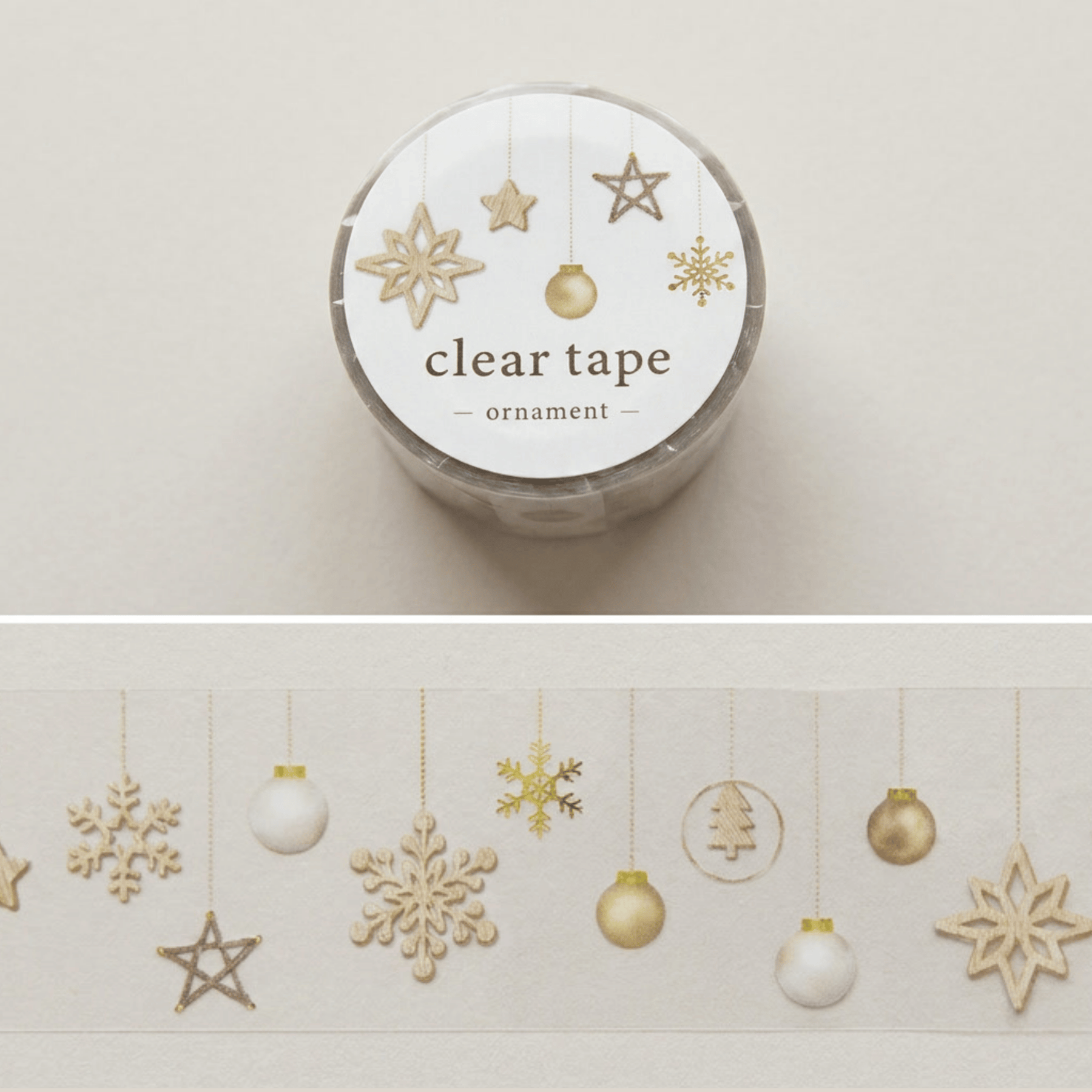 Clear Tape: Ornament (30 mm, Foil-Stamped)