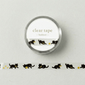 Clear Tape: Hokkori - Black Cat (7 mm, Foil Stamped)