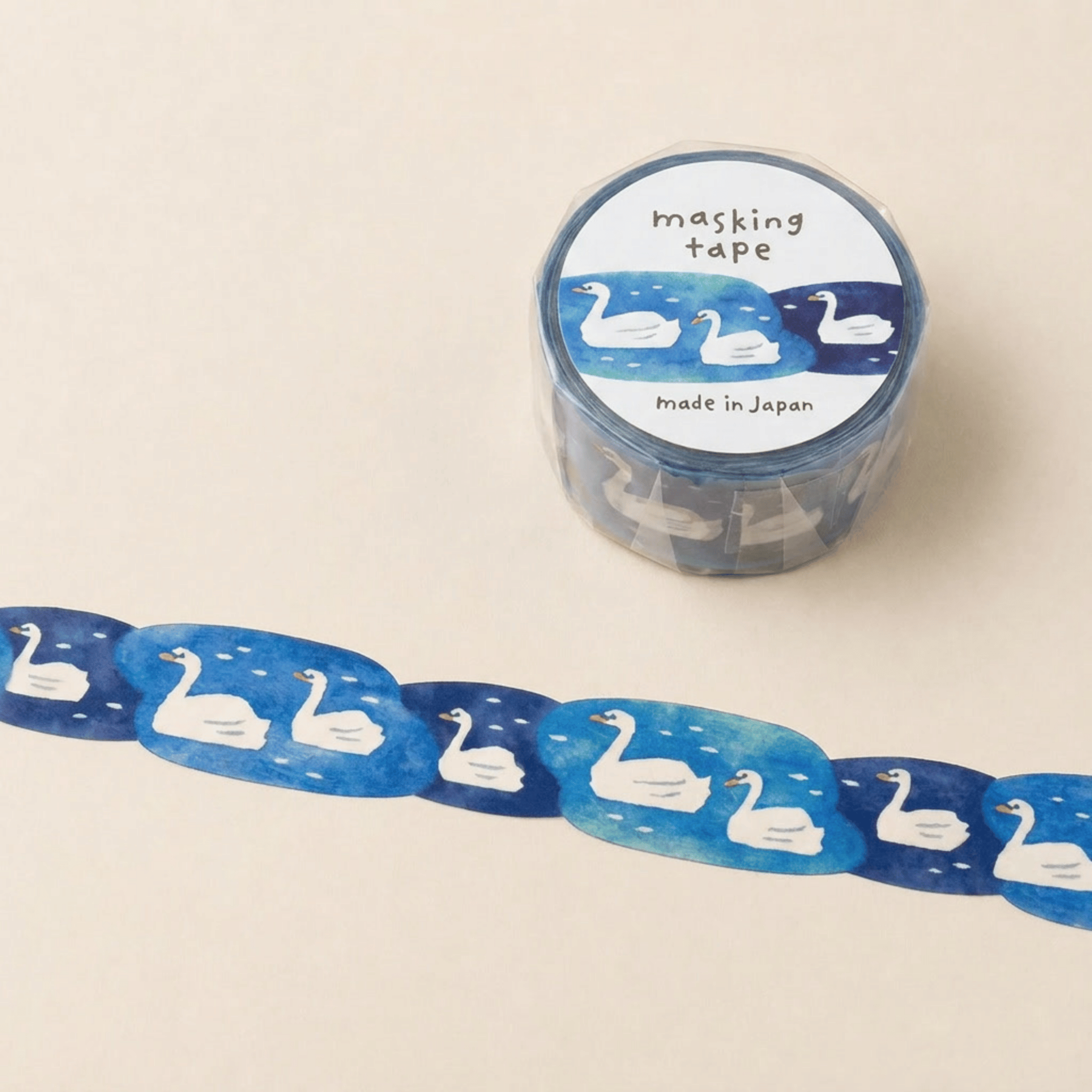 Vivid Colour Die-Cut Masking Tape: Swan
