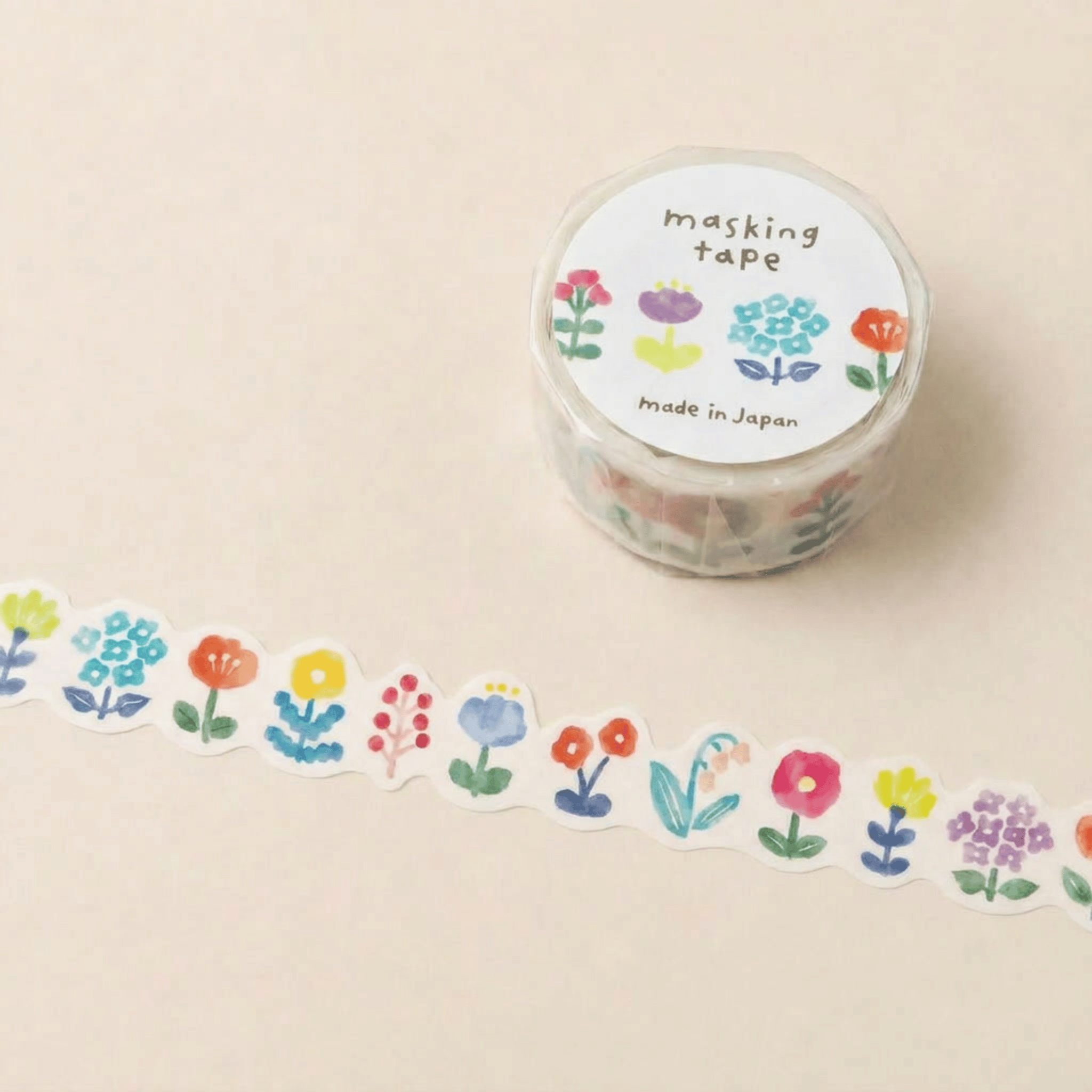 Vivid Colour Die-Cut Masking Tape: Flower 1