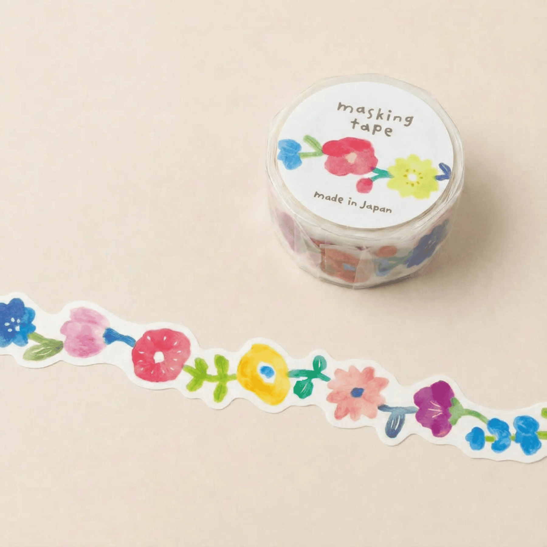 Vivid Colour Die-Cut Masking Tape: Flower 2