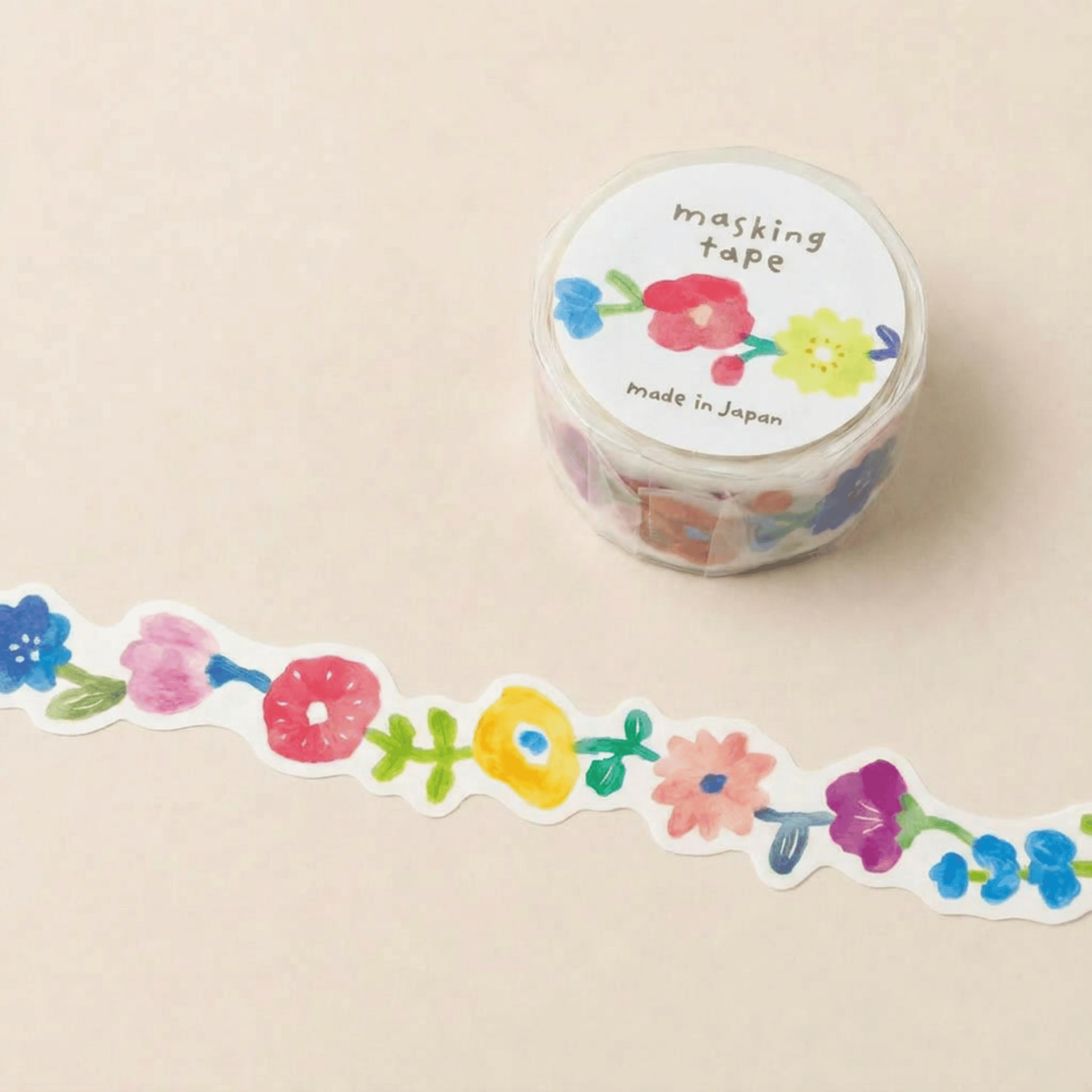 Vivid Colour Die-Cut Masking Tape: Flower 2