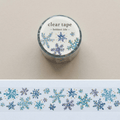 Clear Tape: Hokkori Life - Snow Crystals (30 mm, Foil-Stamped)