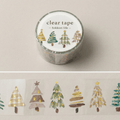 Clear Tape: Hokkori Life - Tree (30 mm, Foil-Stamped)