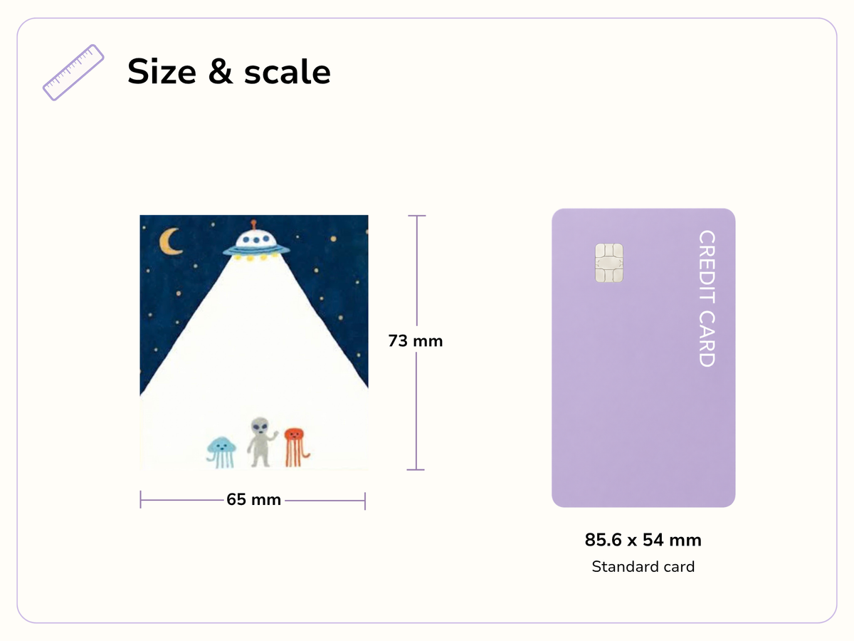 Size and scale image for Hitokoto Sticky Notes: Alien