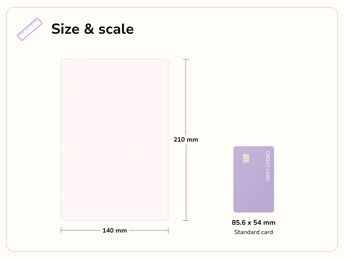 Size and scale image for Nekorobi: Summer Scenes A Letter Paper
