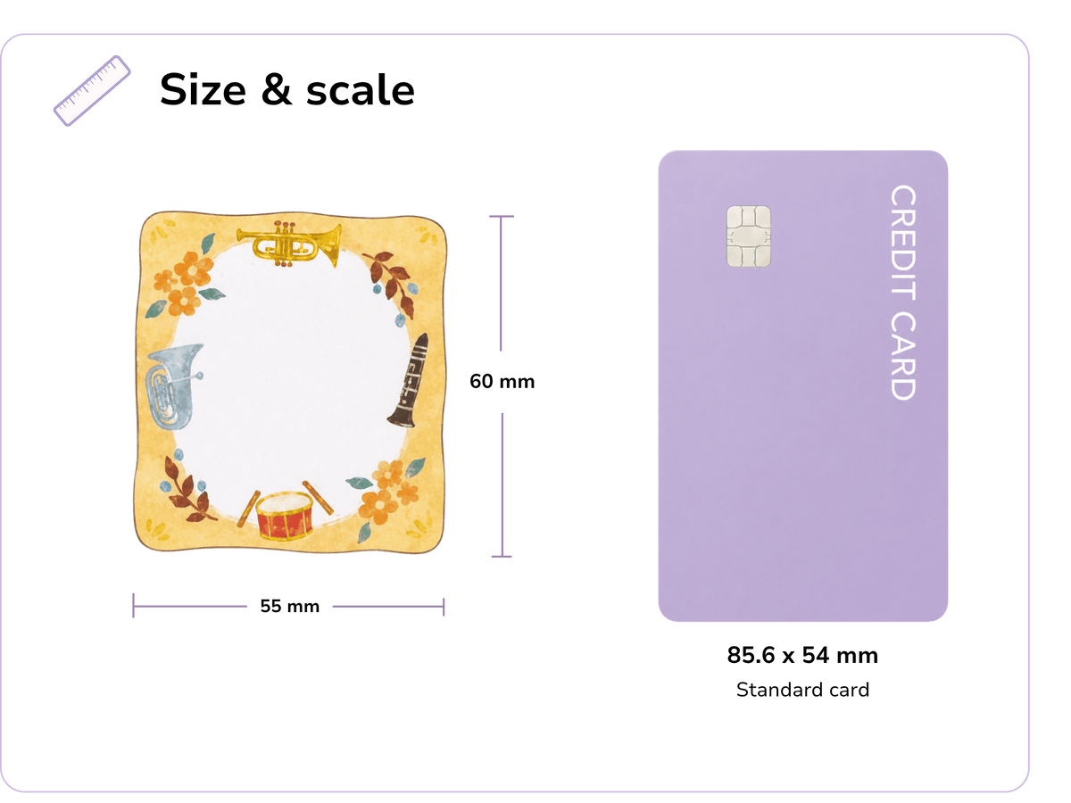 Size and scale image for Hidamari Life Sticker: Music