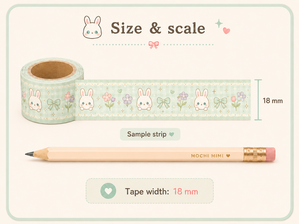 Size and scale image for Book Brown Washi Tape (18 mm)